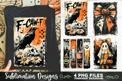 Vintage Halloween Distressed 4 PNG Retro Sublimation Product Image 1