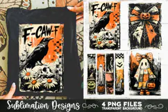 Vintage Halloween Distressed 4 PNG Retro Sublimation Product Image 1