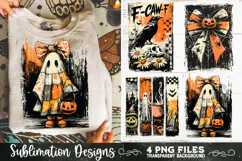 Vintage Halloween Distressed 4 PNG Retro Sublimation Product Image 8