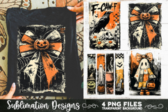 Vintage Halloween Distressed 4 PNG Retro Sublimation Product Image 2