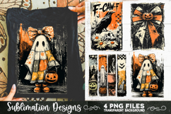 Vintage Halloween Distressed 4 PNG Retro Sublimation Product Image 4