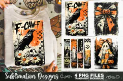 Vintage Halloween Distressed 4 PNG Retro Sublimation Product Image 5