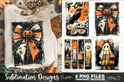 Vintage Halloween Distressed 4 PNG Retro Sublimation Product Image 7