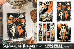Vintage Halloween Distressed 4 PNG Retro Sublimation Product Image 7