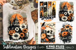 Vintage Halloween Distressed 4 PNG Retro Sublimation Product Image 3