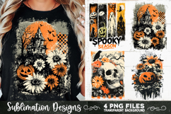Vintage Halloween Distressed 4 PNG Retro Sublimation Product Image 7
