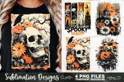 Vintage Halloween Distressed 4 PNG Retro Sublimation Product Image 9
