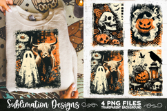 Vintage Halloween Distressed 4 PNG Retro Sublimation Product Image 6