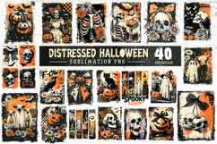 Halloween distressed grunge sublimation bundle 40 PNG Product Image 1