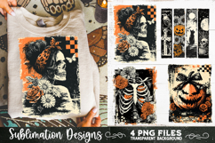 Vintage Halloween Distressed 4 PNG Retro Sublimation Product Image 2