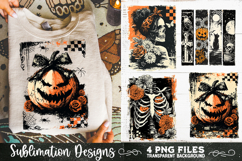 Vintage Halloween Distressed 4 PNG Retro Sublimation Product Image 4