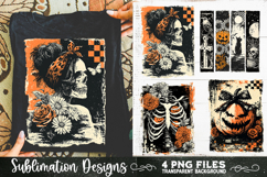 Vintage Halloween Distressed 4 PNG Retro Sublimation Product Image 5