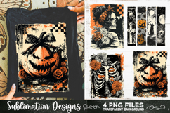 Vintage Halloween Distressed 4 PNG Retro Sublimation Product Image 8