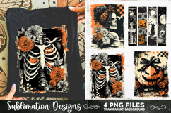 Vintage Halloween Distressed 4 PNG Retro Sublimation Product Image 6