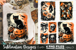 Vintage Halloween Distressed 4 PNG Retro Sublimation Product Image 6