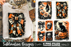 Vintage Halloween Distressed 4 PNG Retro Sublimation Product Image 7