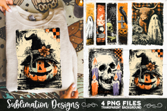 Vintage Halloween Distressed 4 PNG Retro Sublimation Product Image 5