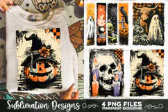 Vintage Halloween Distressed 4 PNG Retro Sublimation Product Image 5