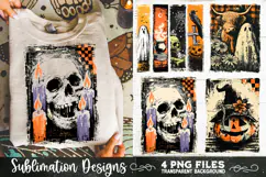 Vintage Halloween Distressed 4 PNG Retro Sublimation Product Image 7