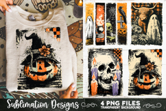 Vintage Halloween Distressed 4 PNG Retro Sublimation Product Image 9