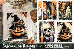 Vintage Halloween Distressed 4 PNG Retro Sublimation Product Image 9