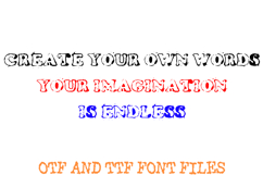 Distressed Ink Stamp Font Vintage Typeface Bold Handmade Product Image 3