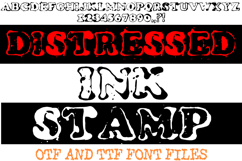 Distressed Ink Stamp Font Vintage Typeface Bold Handmade Display by Squeeb Creative