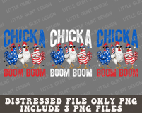 Chicka Boom Boom PNG, Funny Patriotic Chicken 4th of July Product Image 5