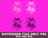 Coquette Checkered Cherry Ghost SVG PNG, Trendy Halloween Product Image 5