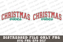 Christmas Vibes SVG PNG | Groovy Christmas Varsity Design Product Image 3
