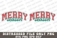 Merry Season SVG PNG | Groovy Christmas Varsity Design Product Image 2