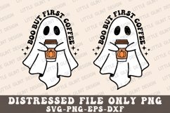 Boo But First Coffee SVG | Retro Ghost Halloween Quote Shirt Product Image 3