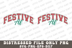 Christmas Festive Af Varsity SVG | Funny Christmas Quote PNG Product Image 4