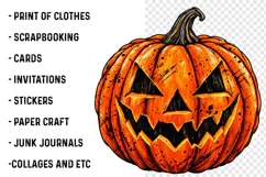 Ghost and Pumpkin PNG, Halloween Png, fall png, Pumpkin PNG Product Image 3