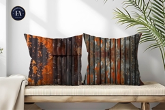 Distressed Rusted Corrugated Iron Digital Paper Product Image 2