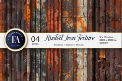 Distressed Rusted Corrugated Iron Digital Paper Product Image 1