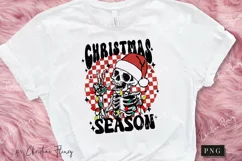 Retro Christmas Season Skeleton PNG | Christmas Sublimation Product Image 2