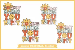 Do What Makes You Happy PNG | Distressed Hippie Sublimation Product Image 2