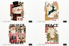 Vintage Christmas PNG Sublimation Bundle - 40 Designs Product Image 5