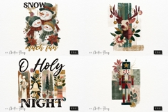 Vintage Christmas PNG Sublimation Bundle - 40 Designs Product Image 7