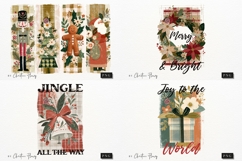 Vintage Christmas PNG Sublimation Bundle - 40 Designs Product Image 9
