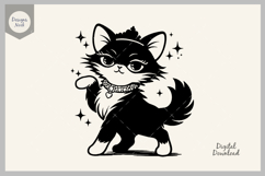 Cute Cat SVG, Cat Silhouette, Kitten Svg, Cute Cat Clipart Product Image 1