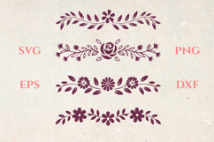 Vintage Floral SVG Dividers Product Image 1