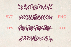 Summer Roses SVG Dividers Product Image 1