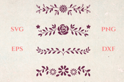 Floral Rose SVG Dividers Product Image 1