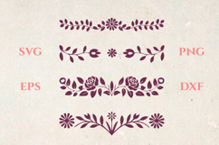 Wild Flowers SVG Dividers Product Image 1
