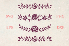 Rose Bush SVG Dividers Product Image 1