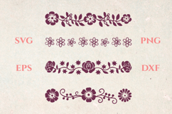 Flowers and Stars SVG Dividers Product Image 1