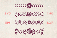 Geometrical Flowers SVG Dividers Product Image 1