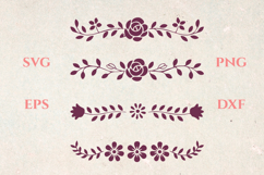 Summer Flowers SVG Dividers Product Image 1
